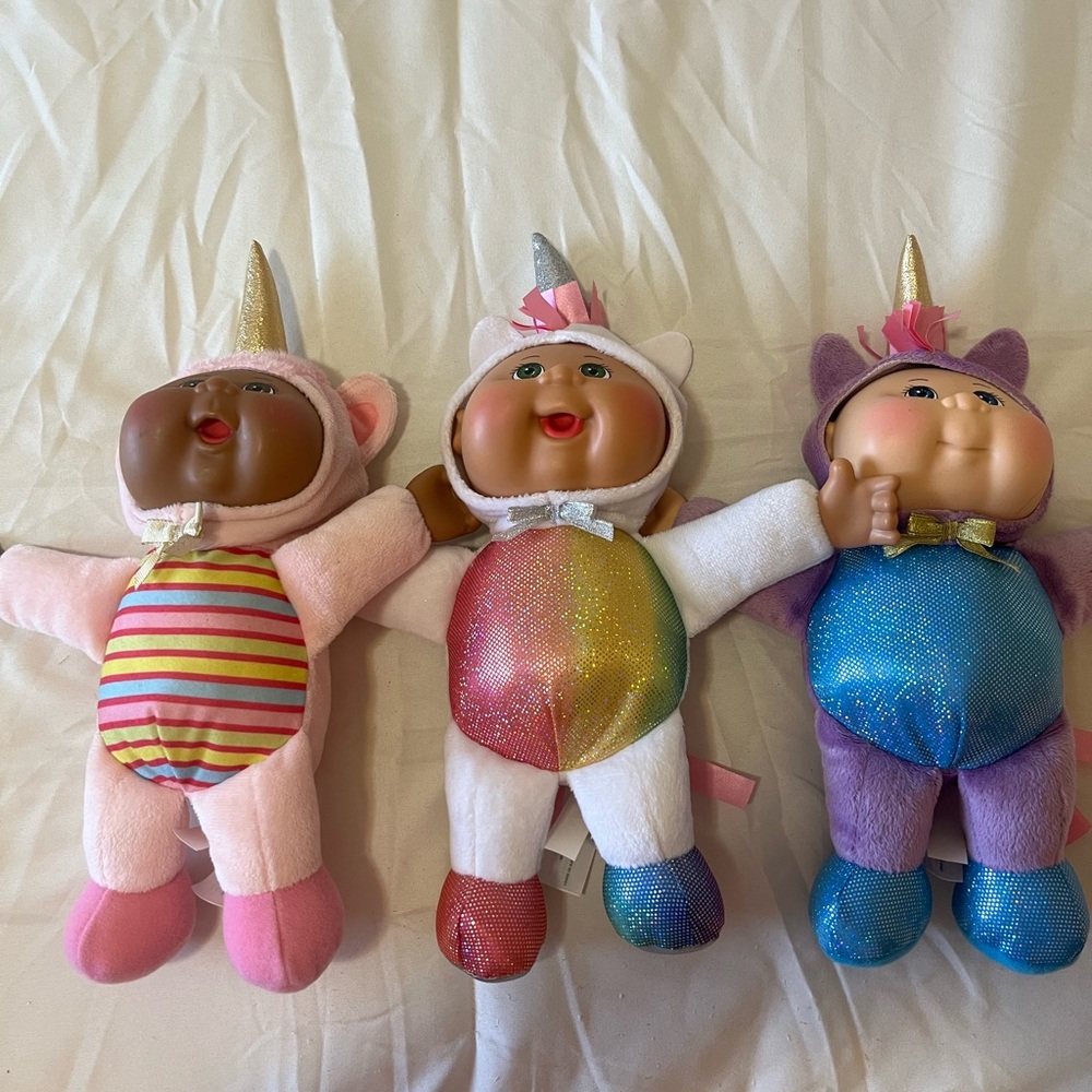 Rainbow Unicorn cabbage patch babies Doll Set